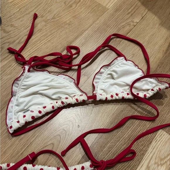 Victoria's Secret Red and White Polka Dot Bikini - Picture 6 of 6